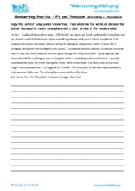 Worksheets for kids - handwriting-practise-pit-pendulum-description-atmosphere